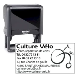 Tampon personnalisé avec 9 lignes de texte - zone d'impression 75 x 38 mm - Trodat Printy 4926