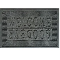 Tapis de sol WELCOME/GOODBYE - 45 x 75 cm - gris