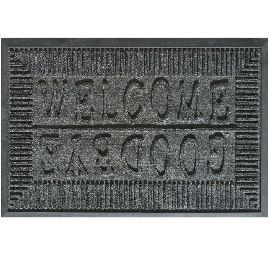 Tapis de sol WELCOME/GOODBYE - 45 x 75 cm - gris