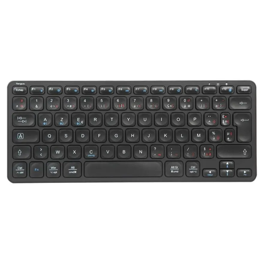 Targus - Clavier - multi-appareil - compact - antimicrobienne - sans fil - Bluetooth 5.1 - Français - noir