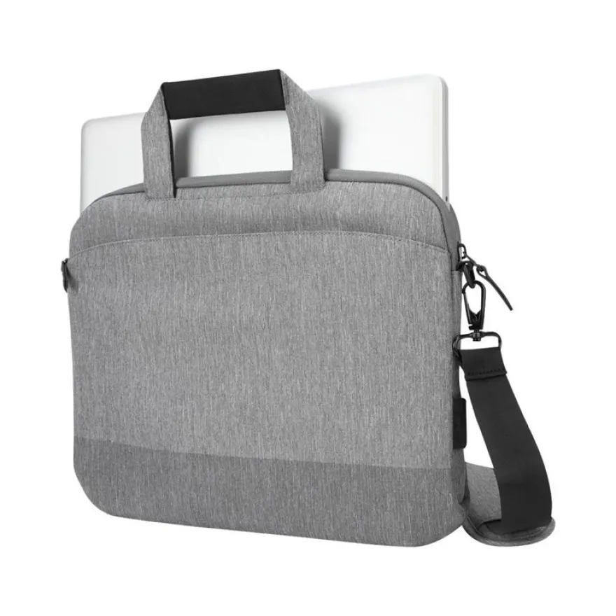 Targus City Lite - Sacoche à bandoulière pour ordinateur portable 15,6" - gris