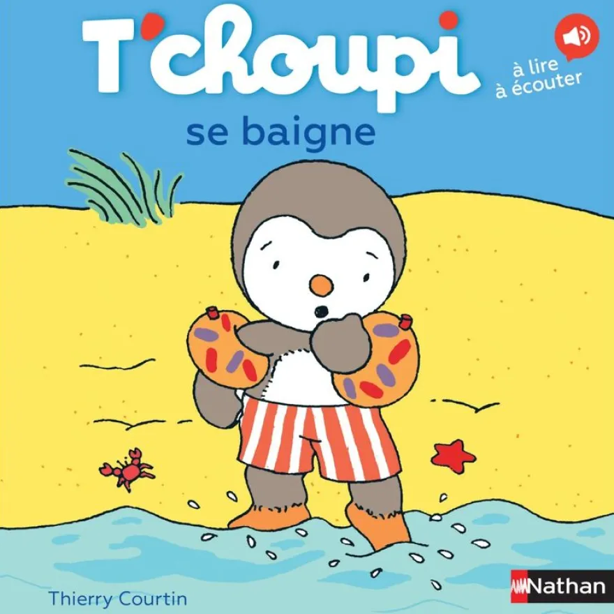 T'choupi se baigne