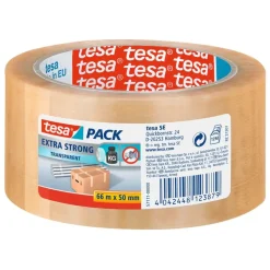 TESA - Ruban Adhésif -transparent PVC - 50 mm x 66 m