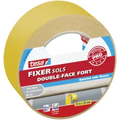 Tesa - Ruban adhésif - double face - spécial sols lisses - 50 mm x 25 m