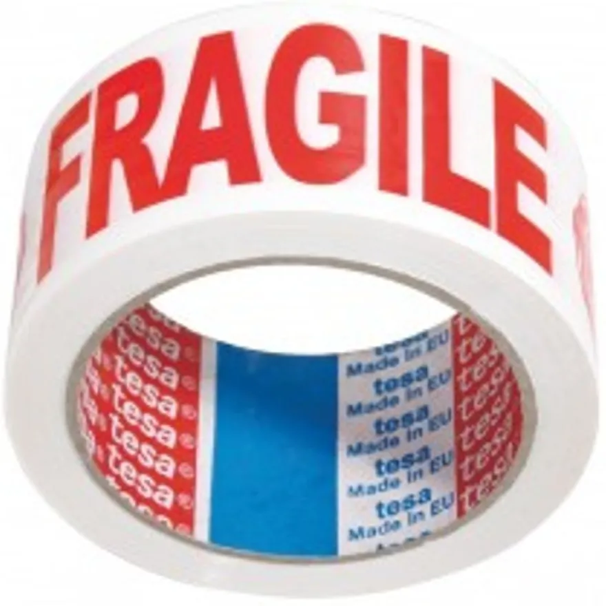Tesa - Ruban adhésif d'emballage - Fragile - 50 mm x 66 m