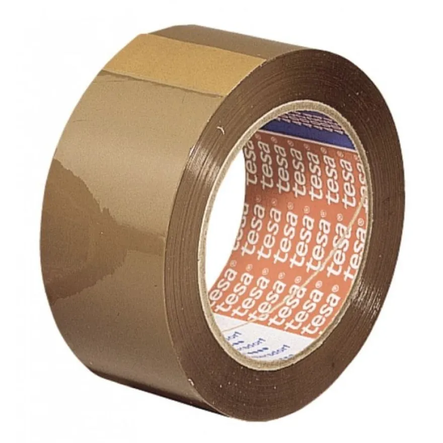 Tesa - Ruban adhésif d'emballage - PVC - 100 m x 50 mm - havane