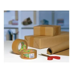 Tesapack - 6 Rubans adhésifs d'emballage - papier écologique kraft - 50 mm x 50 m