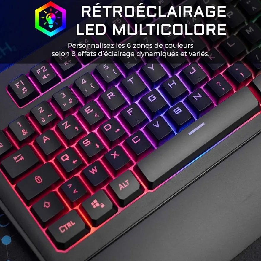 The G-Lab KEYZ PALLADIUM - Clavier filaire rétro-éclairé