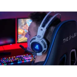 THE G-LAB KORP200 - Casque gamer filaire avec micro - noir/gris