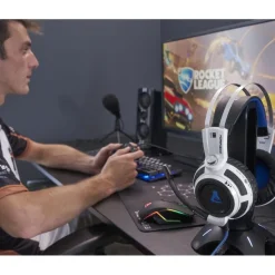 THE G-LAB KORP200 - Casque gamer filaire avec micro - noir/gris
