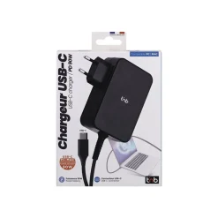 T'nB - Adaptateur secteur - 90 Watt - PD (24 pin USB-C) - noir