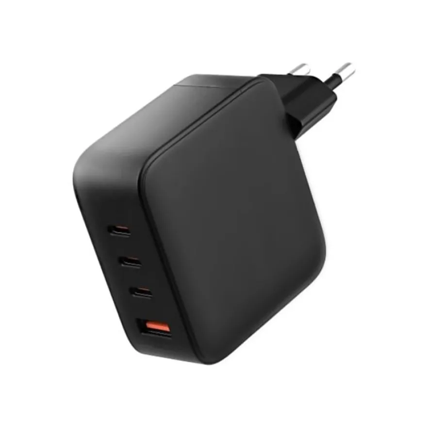 T'nB - Chargeur secteur GaN - 4 connecteurs de sortie (USB type A, 3 x USB-C) - noir