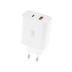 T'nB - Chargeur secteur ultra compact - 2 connecteurs de sortie (USB-A, USB-C)