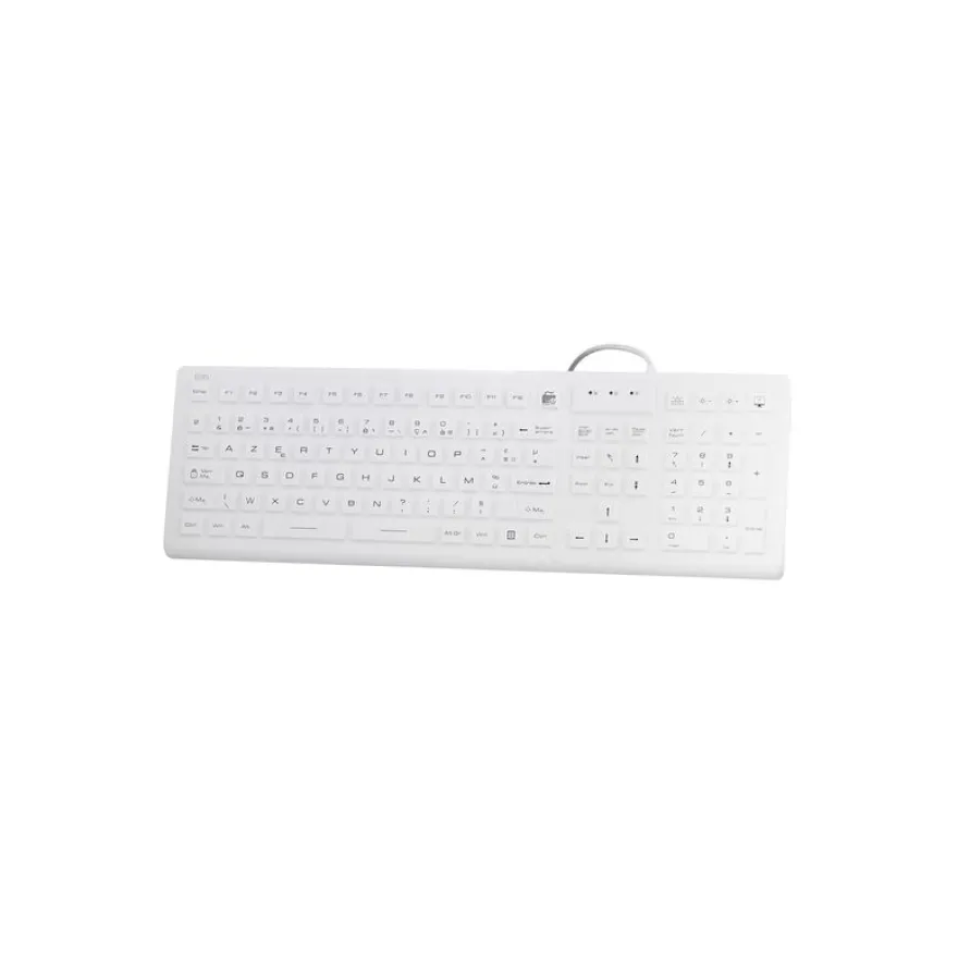 T'nB - Clavier filaire medical - rétroéclairé - AZERTY - blanc