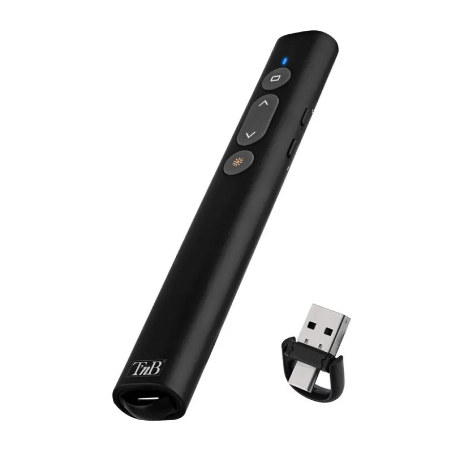 TNB - Pointeur laser de présentation - rechargeable USB-A & USB-C - noir