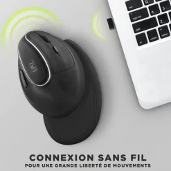 T'nB - Souris sans fil ergonomique pour droitier - noir