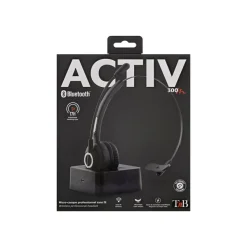 T'nB ACTIV 300M - casque sans fil avec micro - mono oreillette - avec base de recharge - noir