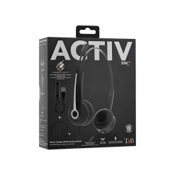 T'nB ACTIV 200S - casque filaire avec micro - noir