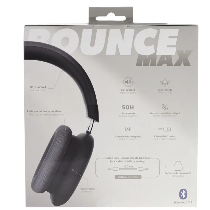 T'nB Bounce Max - Casque Bluetooth sans fil - noir