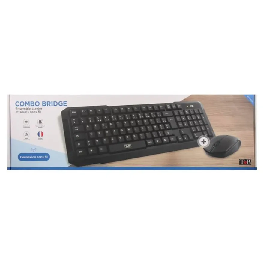 T'nB BRIDGE WIRELESS COMBO - Ensemble clavier et souris sans fil - noir