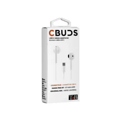 T'nB C-BUDS - Kit main libre - Ecouteurs filaire avec micro - intra-auriculaire - blanc