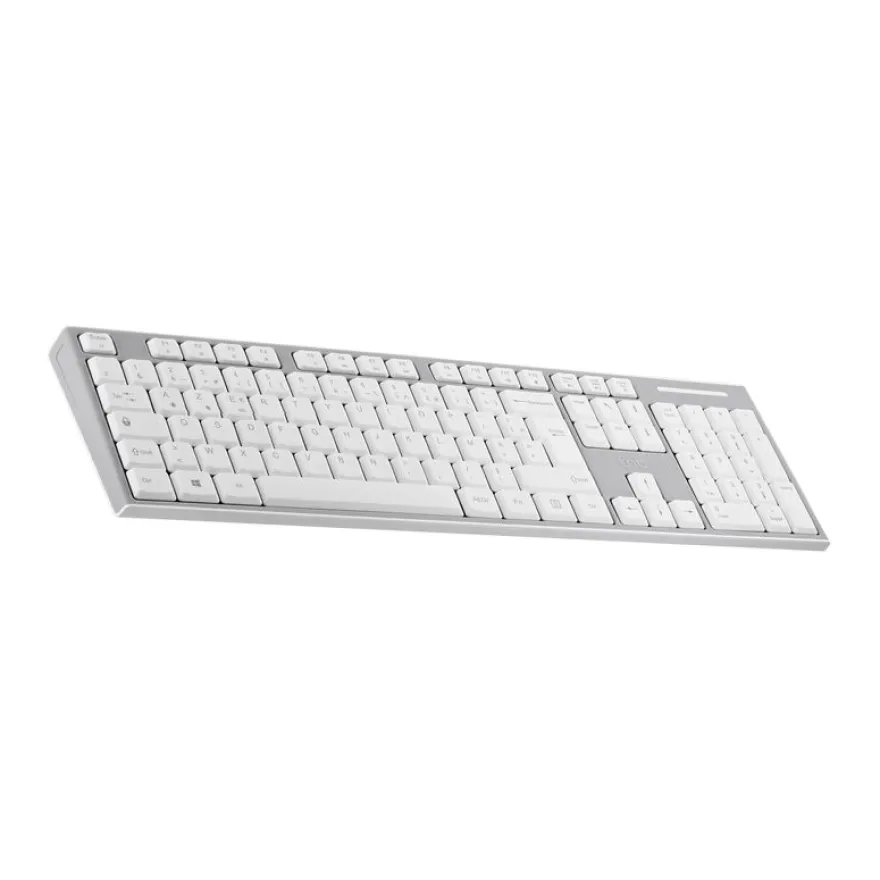 T'nB Classy - Clavier sans fil rechargeable - 2.4 GHz, Bluetooth - gris et blanc
