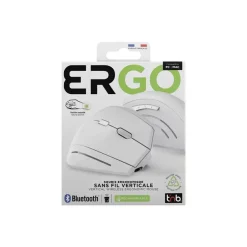 T'nB Ergo - Souris sans fil ergonomique - 6 boutons - blanc
