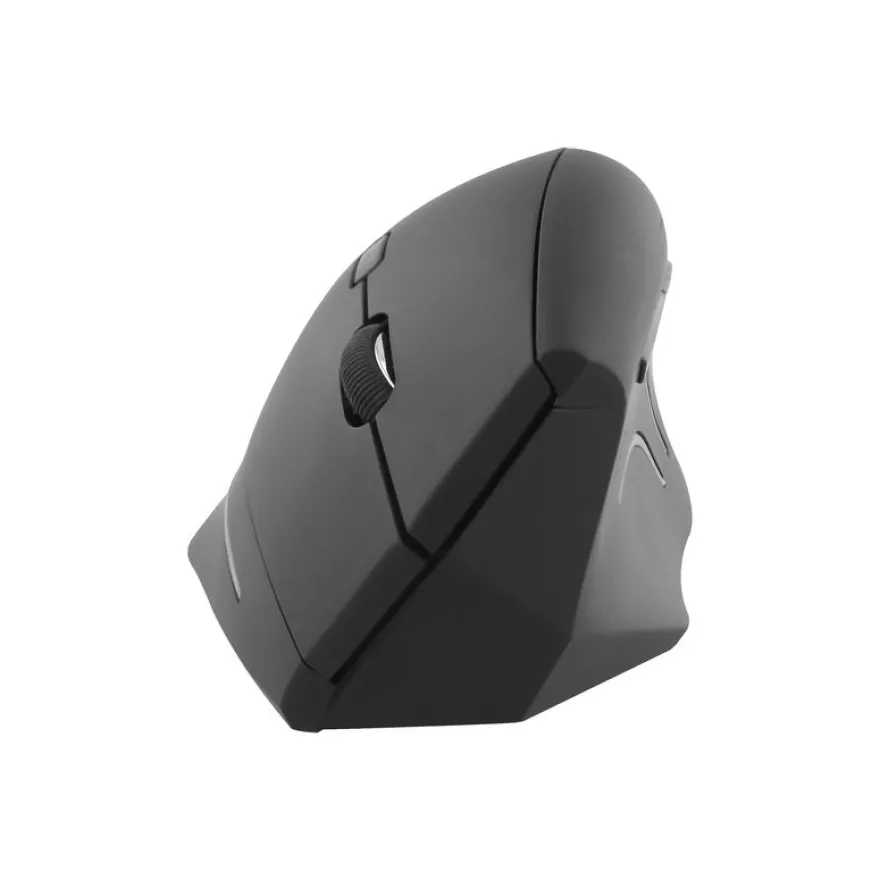 T'nB Ergo - Souris sans fil ergonomique verticale - pour droitiers - optique - 6 boutons - noir