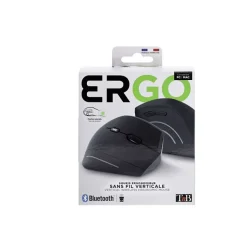 T'nB Ergo - Souris sans fil ergonomique verticale - pour droitiers - optique - 6 boutons - noir