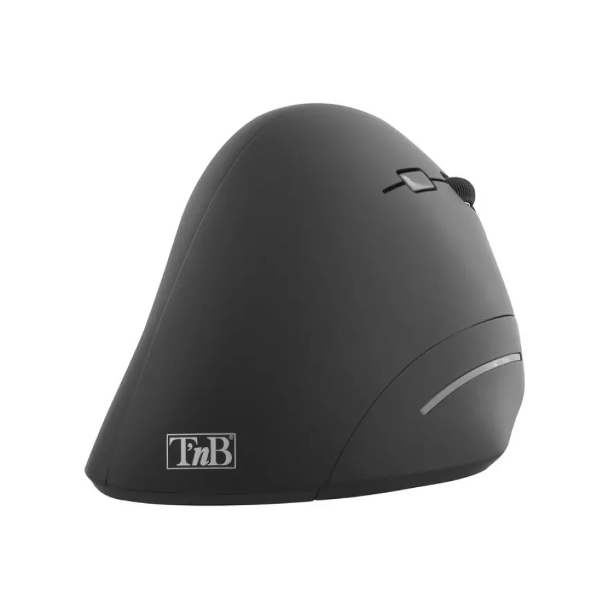 T'nB Ergo - Souris sans fil ergonomique verticale - pour droitiers - optique - 6 boutons - noir