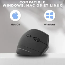 T'nB Ergo - Souris sans fil ergonomique pour droitier - noir