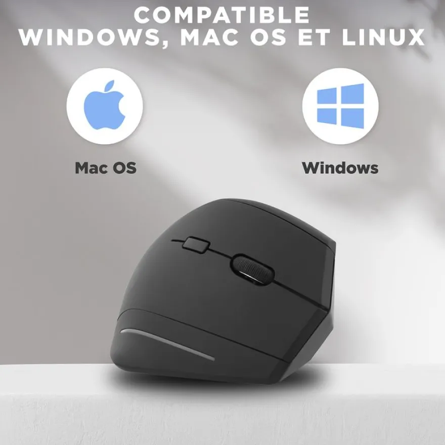 T'nB Ergo - Souris sans fil ergonomique pour droitier - noir