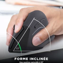 T'nB Ergo - Souris sans fil ergonomique pour droitier - noir