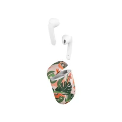 T'nB Exclusiv Jungle - Kit main libre - écouteur sans fil bluetooth - blanc boitier jungle
