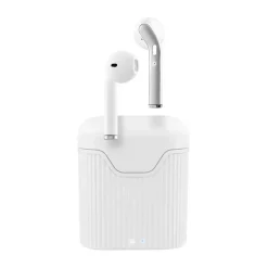 T'nB FEAT - Kit main libre - écouteurs sans fil bluetooth avec boitier de charge - blanc