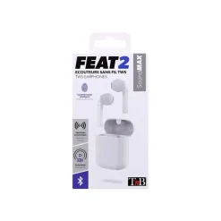 T'nB FRENCH TOUCH FEAT 2 - Kit main libre - écouteur sans fil bluetooth - blanc