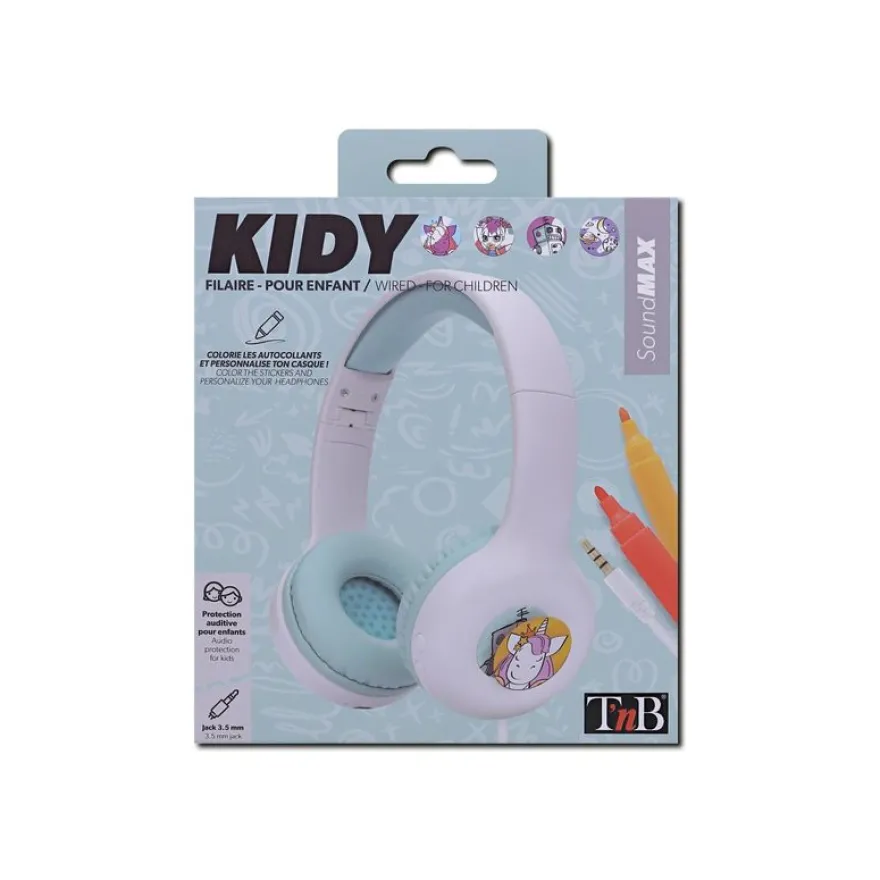T'nB Kids KIDY - casque filaire pour enfants - blanc et vert