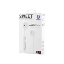 T'nB SWEET - Kit main libre - Ecouteurs filaire avec micro - intra-auriculaire - balnc