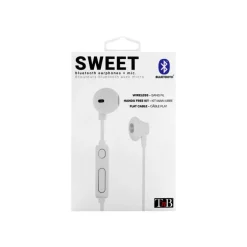 T'nB SWEET - Kit main libre - Ecouteurs filaire avec micro - intra-auriculaire - balnc