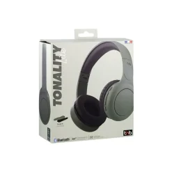 T'nB TONALITY - Écouteurs avec micro - sur-oreille - Bluetooth - sans fil, filaire - jack 3,5mm - vert sauge, cassis