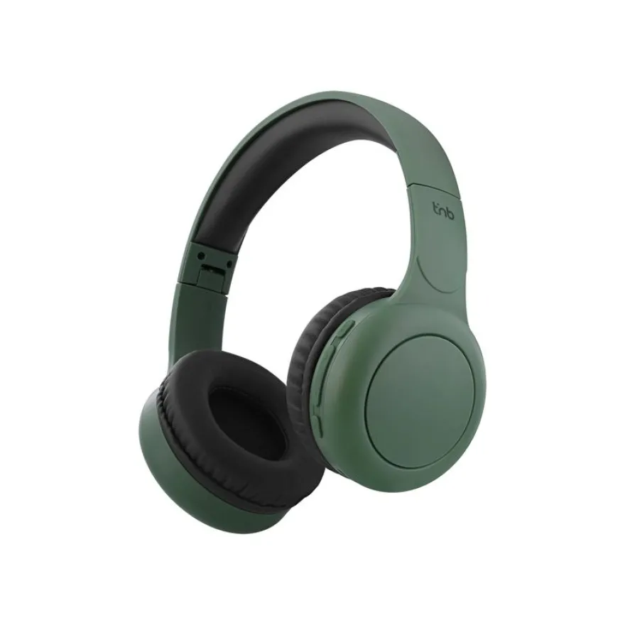 T'nB TONALITY - Écouteurs avec micro - sur-oreille - Bluetooth - sans fil, filaire - jack 3,5mm - vert sauge, cassis