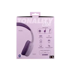 T'nB TONALITY CBTONESUPPK - Casque avec micro sans fil, filaire - jack 3,5mm - isolation acoustique - lilas