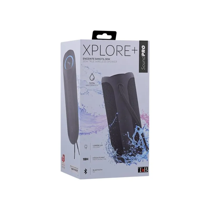 T'nB XPLORE PLUS - enceinte sans fil Bluetooth - waterproof - noir