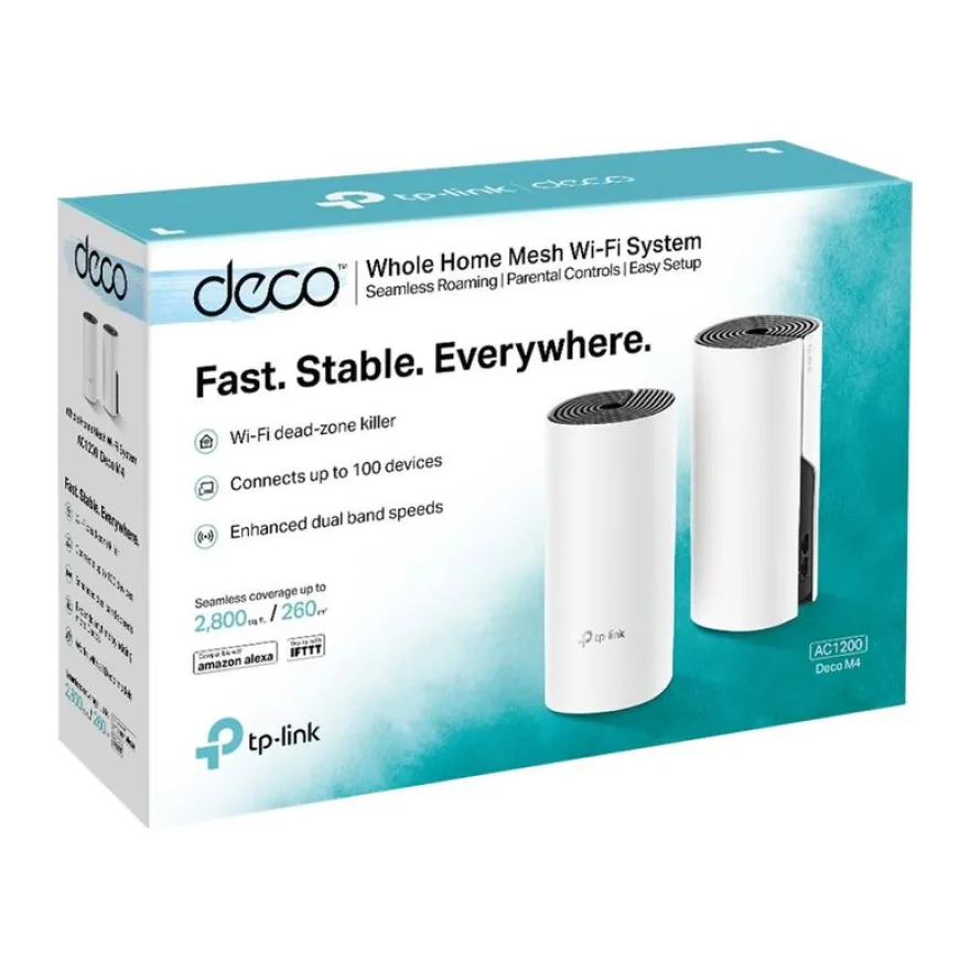 TP-Link DECO M4 - Répéteur WIFI 5 - AC1200 - Pack de 2
