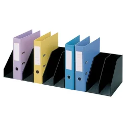 Trieur pour classeurs à levier - 10 cases fixes - L 89,7 cm - noir