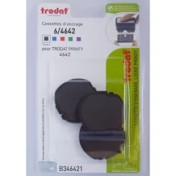 Trodat - 3 Encriers 6/4642 recharges pour tampon Printy 4642 - noir