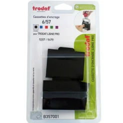Trodat - 3 Encriers 6/57 recharges pour tampon 5207/5470 - noir