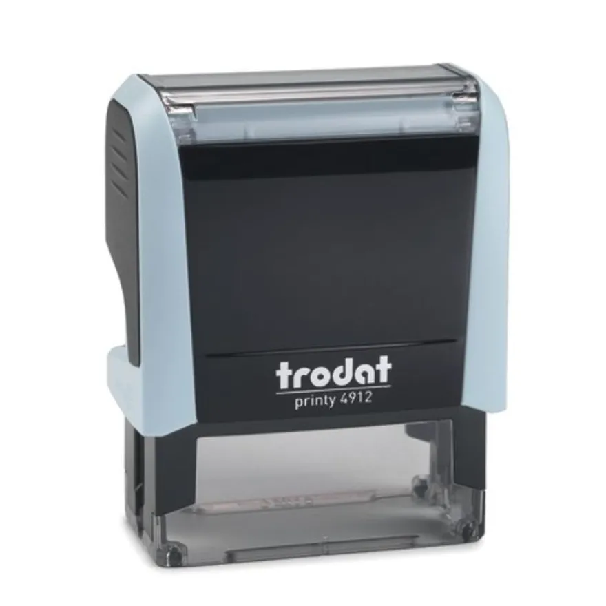 Trodat - Tampon Printy 4912 à faire soi-même - 4 lignes - bleu pastel
