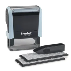 Trodat - Tampon Printy 4912 à faire soi-même - 4 lignes - bleu pastel