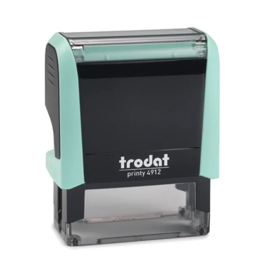 Trodat - Tampon Printy 4912 à faire soi-même - 4 lignes - vert pastel